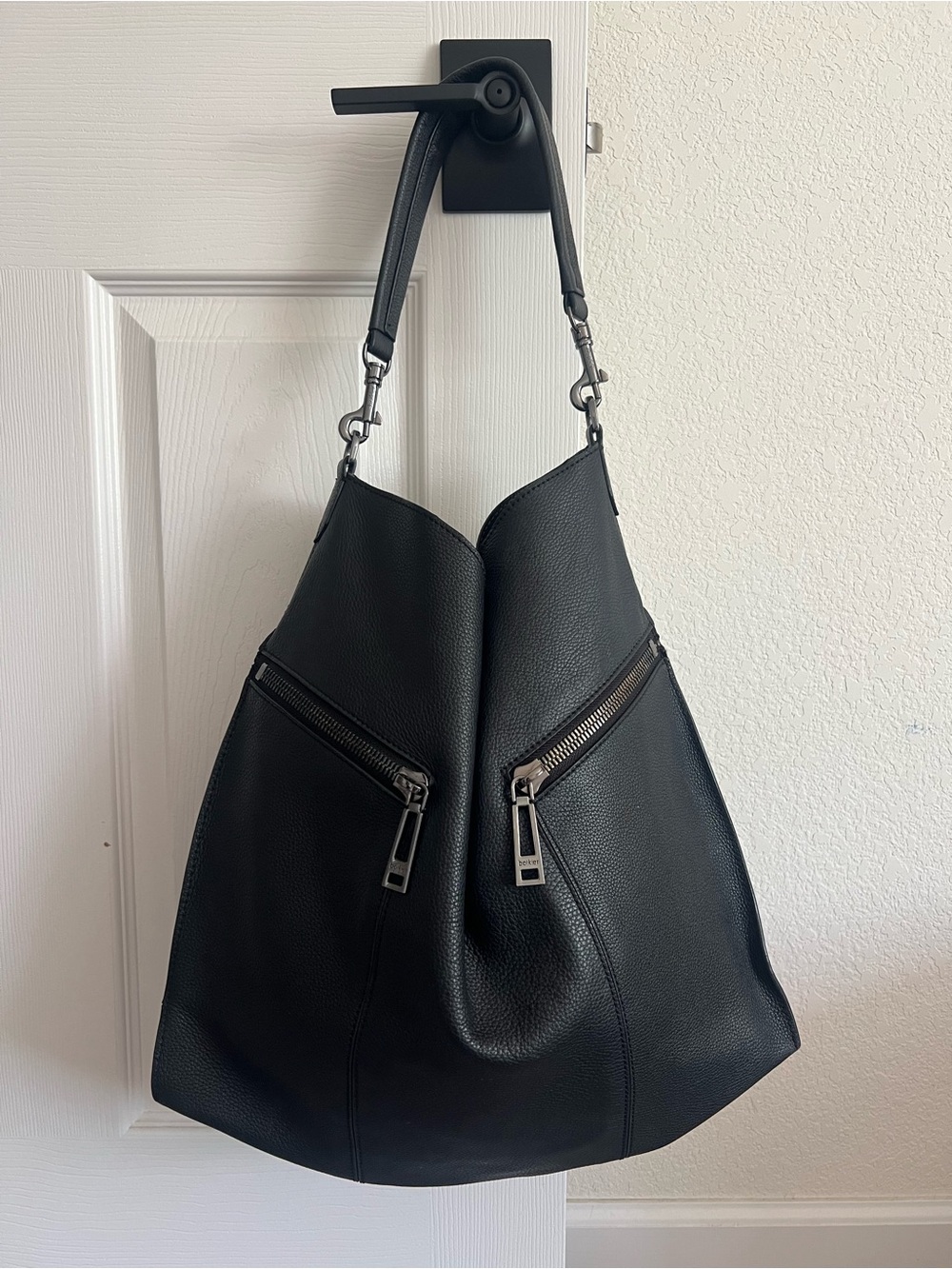 Botkier Black Leather Hobo Bag